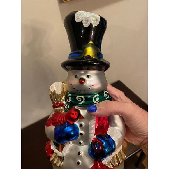 Christopher Radko Snowman Centerpiece | Christmas Collectable Snowman - Picture 6 of 6